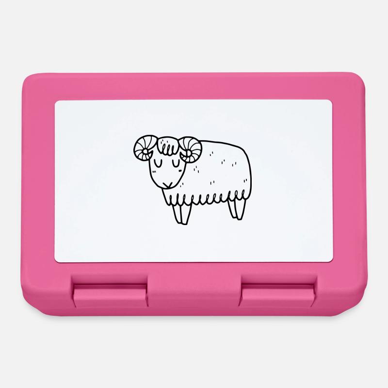 Schaf Islandschaf Widder Mufflon Schafbock - Brotdose - Pink