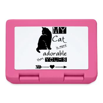 My Cat Katze Tier Haustier Geschenk - Brotdose - Pink - Vorne