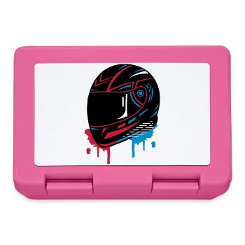 cooles Motorradhelm Graffiti - Brotdose - Pink - Vorne