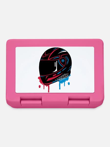 cooles Motorradhelm Graffiti - Brotdose - Pink