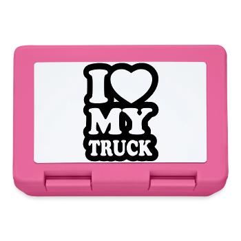 I love my truck - J'aime mon camion - Boîte à goûter - rose - Devant
