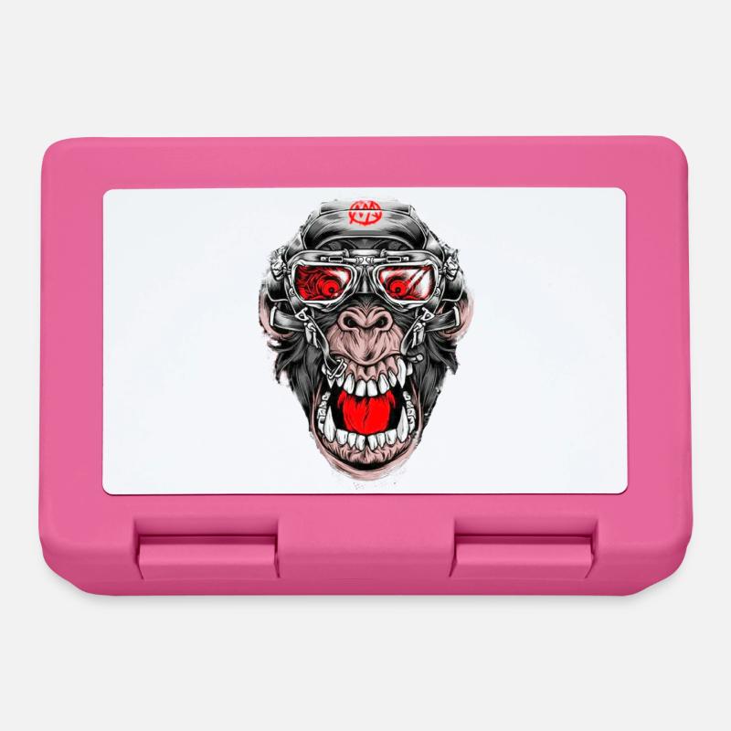 Crazy Monkey - Boîte à goûter - rose