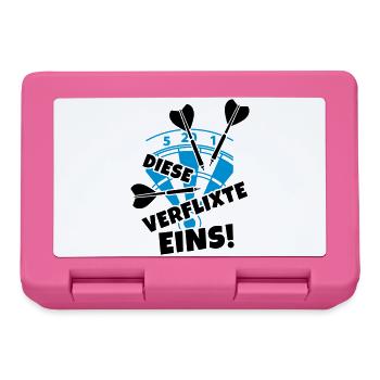humor dart dartscheibe - Brotdose - Pink - Vorne