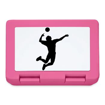 Volleyball gesprungen Schlag oder Service - Brotdose - Pink - Vorne
