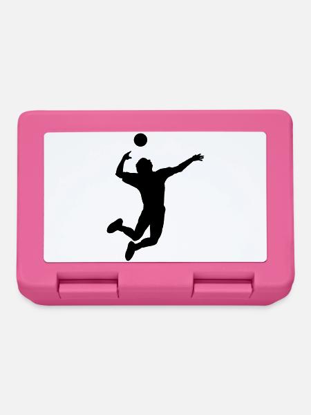 Volleyball gesprungen Schlag oder Service - Brotdose - Pink