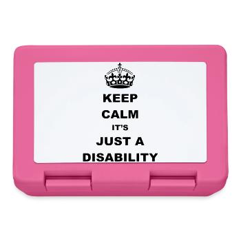 Bleib ruhig, es ist nur ein Handicap. Humor* - Brotdose - Pink - Vorne