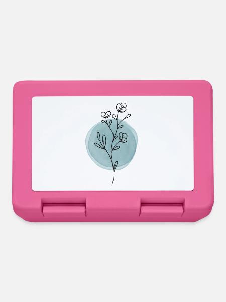 Blume Floral simple blau - Brotdose - Pink