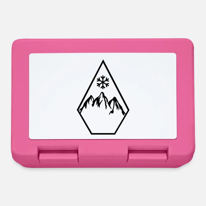 Ski Snowboard Snowflake Diamond - Brotdose - Pink