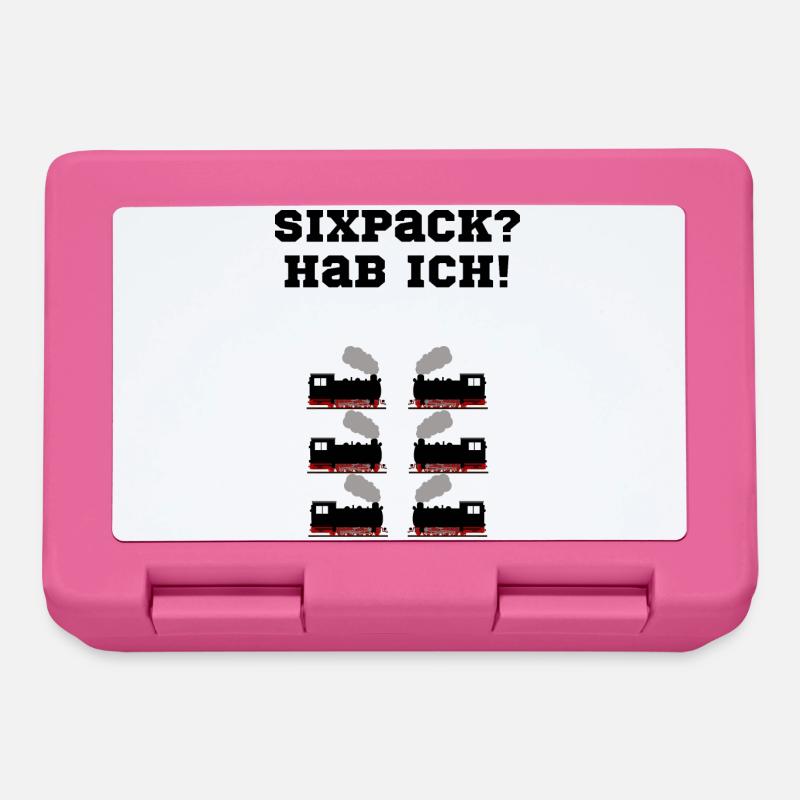 eisenbahn sixpack modelleisenbahn - Brotdose - Pink