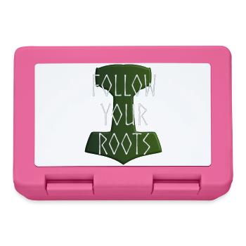 Follow your Roots - Hammer Donar Thor Mjölnir - Brotdose - Pink - Vorne