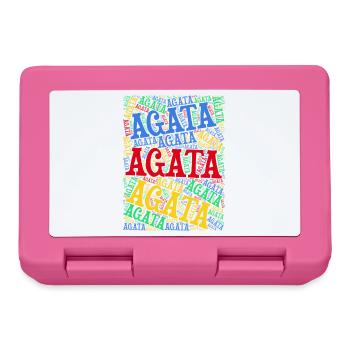 t-shirt Agata word cloud t-shirt gift idea - Lunchbox - pink - Front