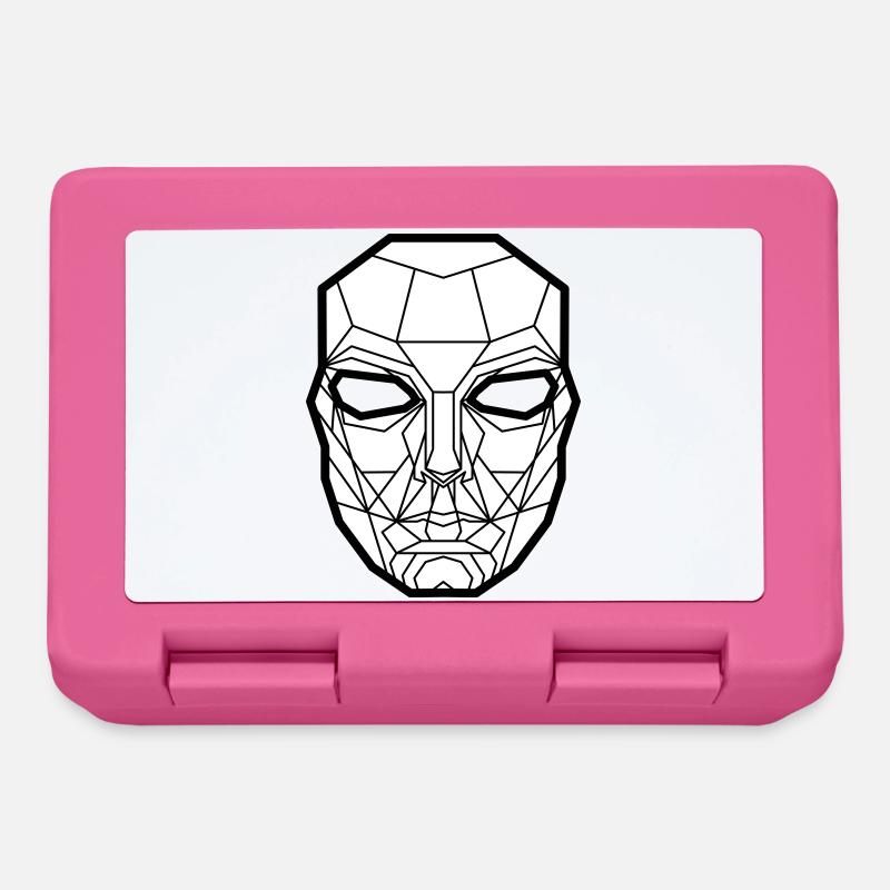 Lignes géométriques de masques faciaux - Boîte à goûter - rose