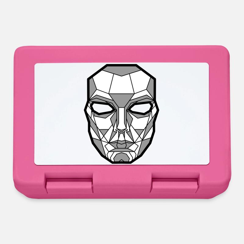 Masque de squelette géométrique - Boîte à goûter - rose