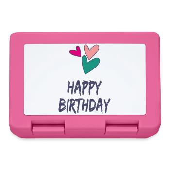 HAPPY BIRTHDAY. HAPPY BIRTHDAY. ANNIVERSARY. - Lunchbox - pink - Front