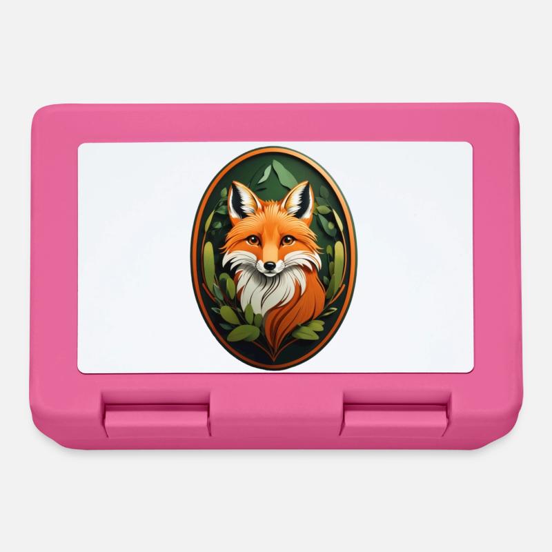 Renard roux - Boîte à goûter - rose