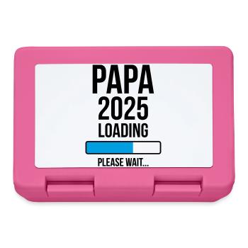 Papa 2025 Loading Bitte warten... - Brotdose - Pink - Vorne