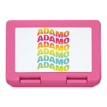 Adam t-shirt text wave effect t-shirt gift - Lunchbox - pink - Front