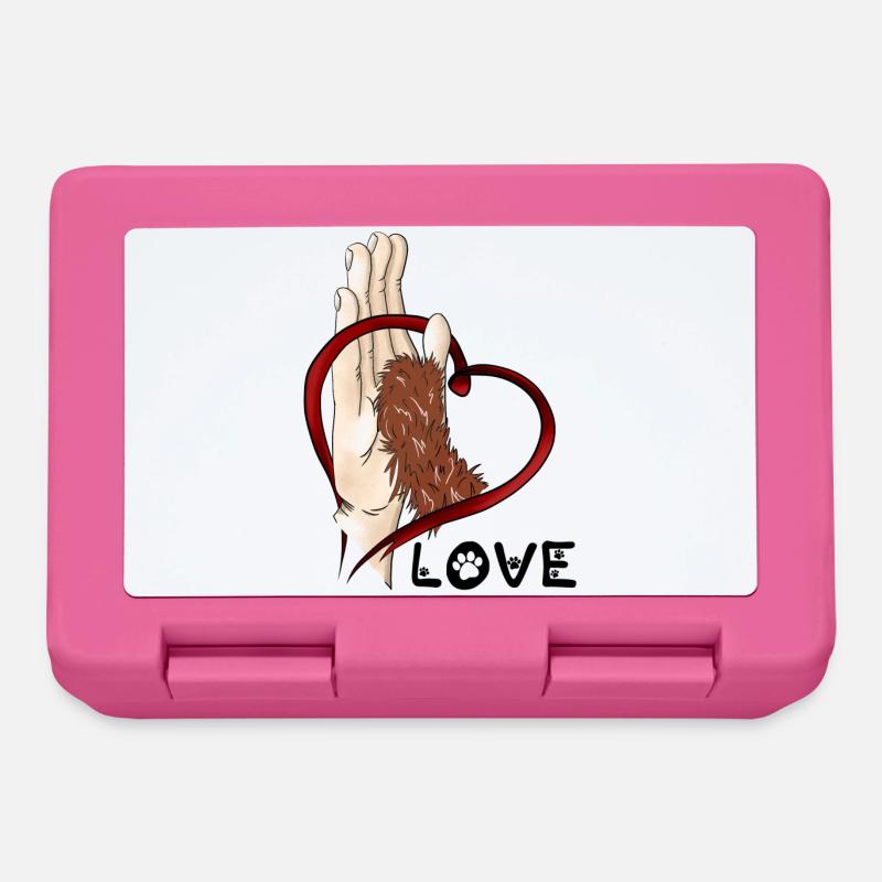 Amour de la patte - Patte brune - Boîte à goûter - rose