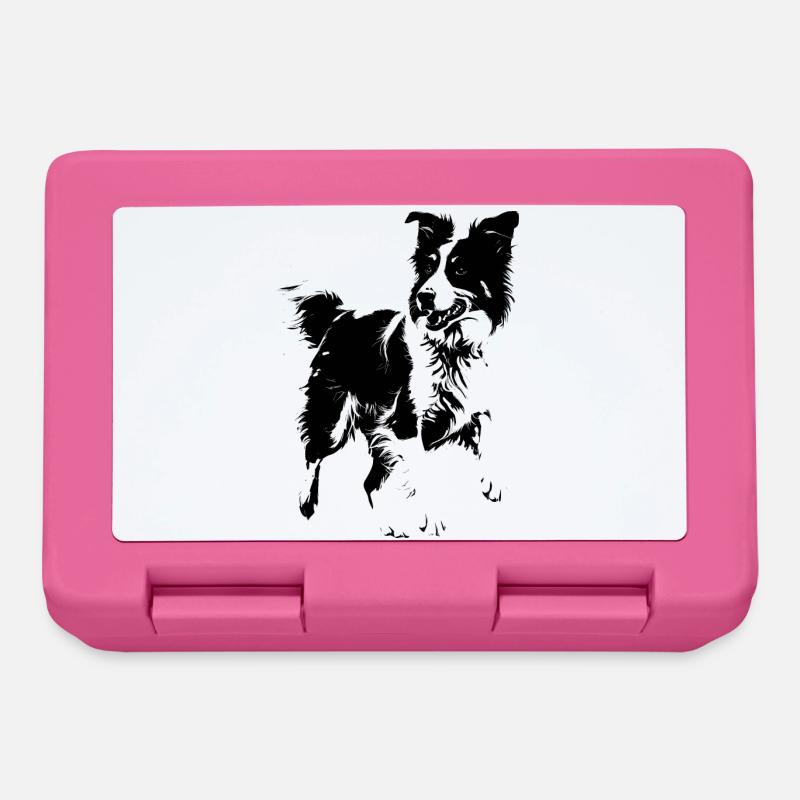 Border Collie breed dog - Lunchbox - pink