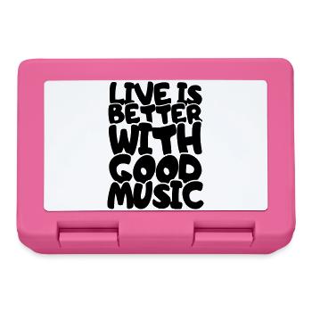 Das Leben ist besser mit guter Musik # - Brotdose - Pink - Vorne