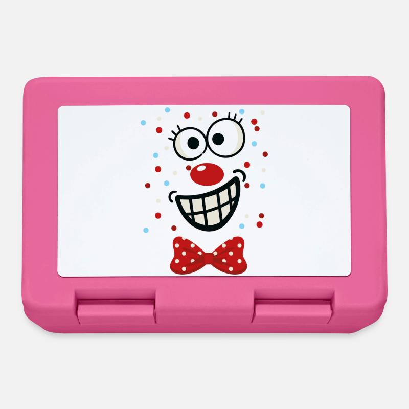 Fröhlicher Polka-Dot Clown - Brotdose - Pink
