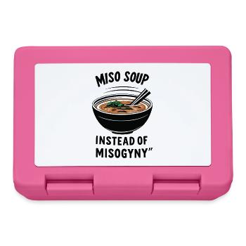 Miso Suppe statt Misogynie - Brotdose - Pink - Vorne