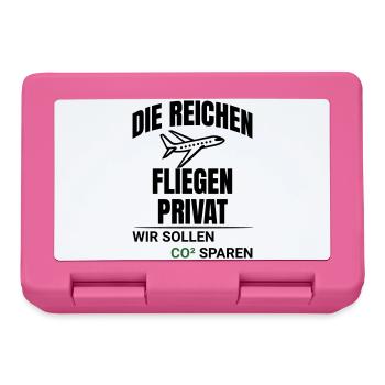Conception abstraite de la protection du climat au CO2 - Boîte à goûter - rose - Devant