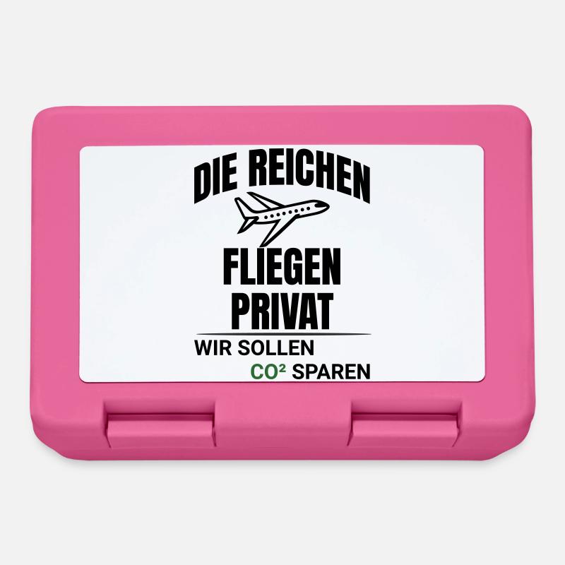 Abstraktes CO2 Klimaschutz Design - Brotdose - Pink