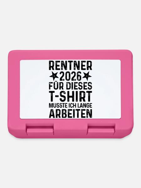 Rentner 2026 TShirt Grunge Rente Sprüche Ruhestand - Brotdose - Pink