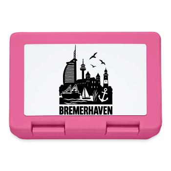 Bremerhaven Silhouette Skyline - Brotdose - Pink - Vorne