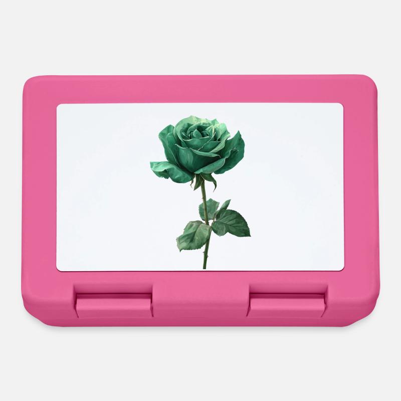 Smaragd Grüne Rose - Brotdose - Pink