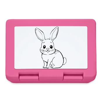 Bunny Rabbit T-shirt Gift - Lunchbox - pink - Front