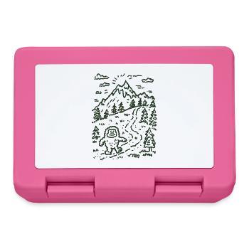 Bergwanderer im Waldlandschaft - Brotdose - Pink - Vorne