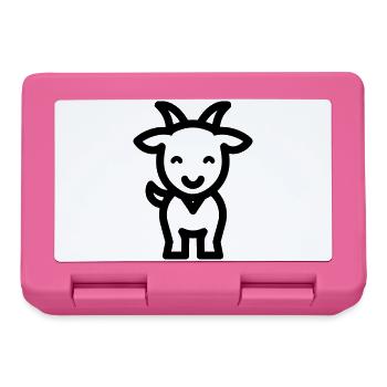chèvre - Boîte à goûter - rose - Devant