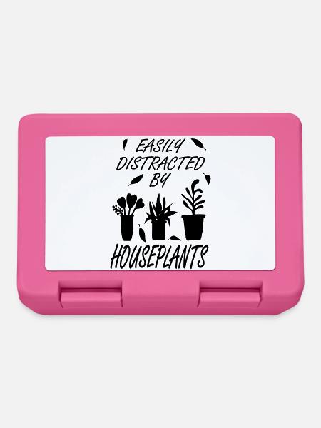 Easily distracted by houseplants - Lunchbox - pink