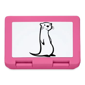 loutre - Boîte à goûter - rose - Devant