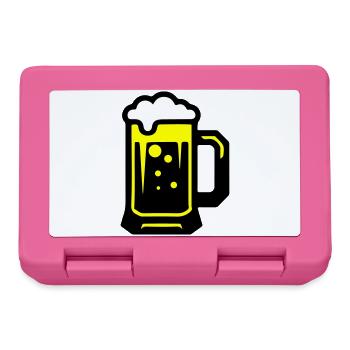 Icône du verre de bière - Boîte à goûter - rose - Devant