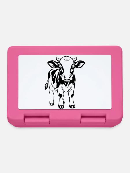 lustige Kuh T-shirt Geschenk Bauern - Brotdose - Pink