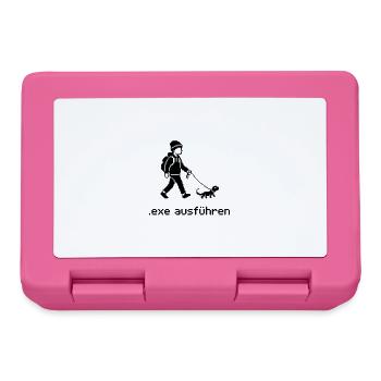 exe ausführen Sys ADMIN Systemadministrator Nerd - Brotdose - Pink - Vorne