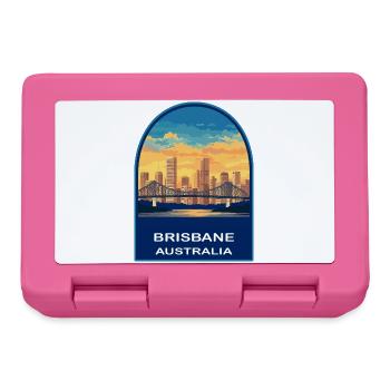 Brisbane Story Bridge Australia Skyline Sunset - Lunchbox - pink - Front