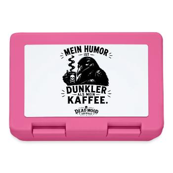 Lustiges Raben Design Schwarzer Humor & Sarkasmus - Brotdose - Pink - Vorne