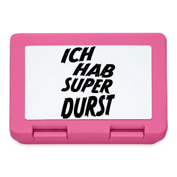 Ich hab super Durst Party Spruch Shirt - schwarz - Brotdose - Pink - Vorne