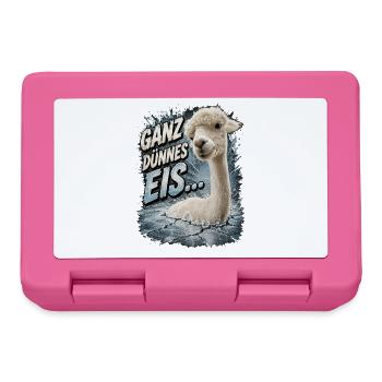 Ganz Dünnes Eis Alpaka - Brotdose - Pink - Vorne