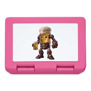 Steampunk-Bierbot - Brotdose - Pink - Vorne