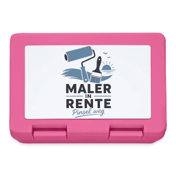 Maler in Rente – Pinsel weg & Farbrolle Grafik - Brotdose - Pink - Vorne