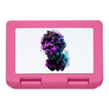 Neon Statue Antike Büste Vaporwave Cyberpunk - Brotdose - Pink - Vorne