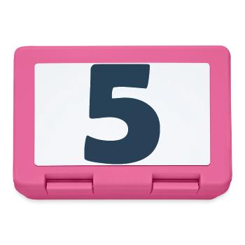 5_zahl- - Brotdose - Pink - Vorne