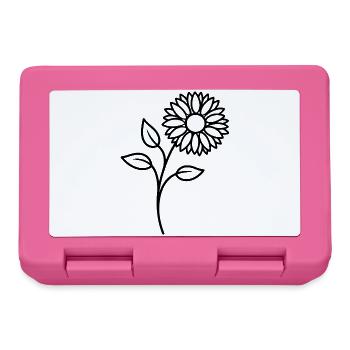 Sunflower One Line Floral Motif - Lunchbox - pink - Front