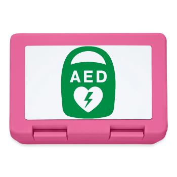 AED Heart Emergency Medical Icon - Lunchbox - pink - Front