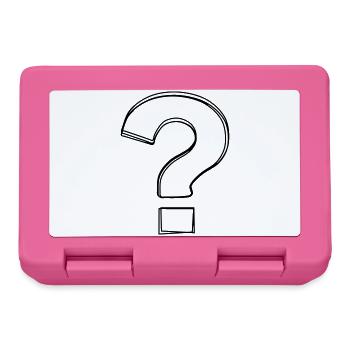 Fragezeichen handgezeichnet - Brotdose - Pink - Vorne